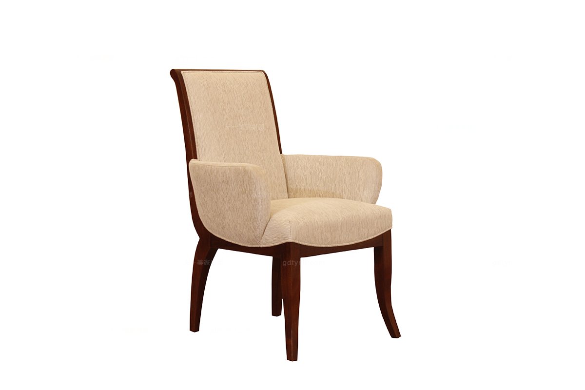 高端時尚簡約新古典淺色茶樓會所家具餐椅