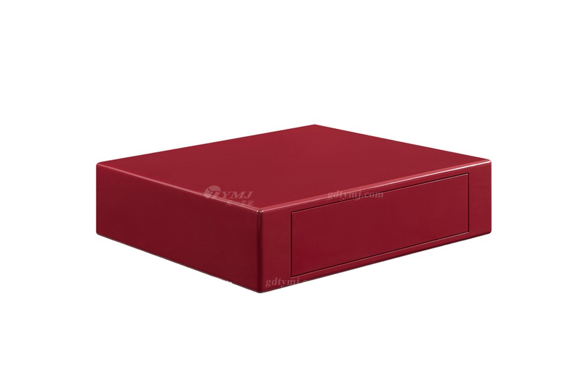 意式極簡風(fēng)格家具高端別墅會所大宅時(shí)尚簡約實(shí)木紅色亮光茶幾組合BRC21012B方幾