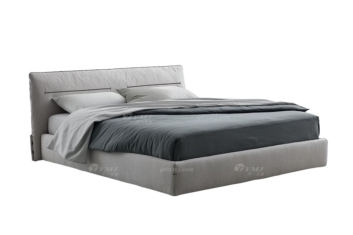  現(xiàn)代簡約家具高端別墅會所家用時尚舒適布藝主臥大床婚床雙人床K3250-2