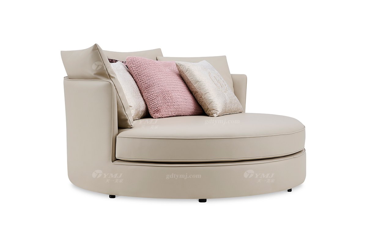 意式輕奢家具高端別墅會(huì)所家用時(shí)尚高級(jí)創(chuàng)意卡其色情人椅休閑椅FB123SF16-1