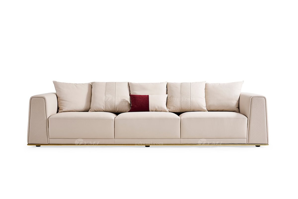 意式輕奢家具高端別墅會所家用時尚舒適大氣豪宅真皮二人位沙發(fā)三人位沙發(fā)FB131SF3